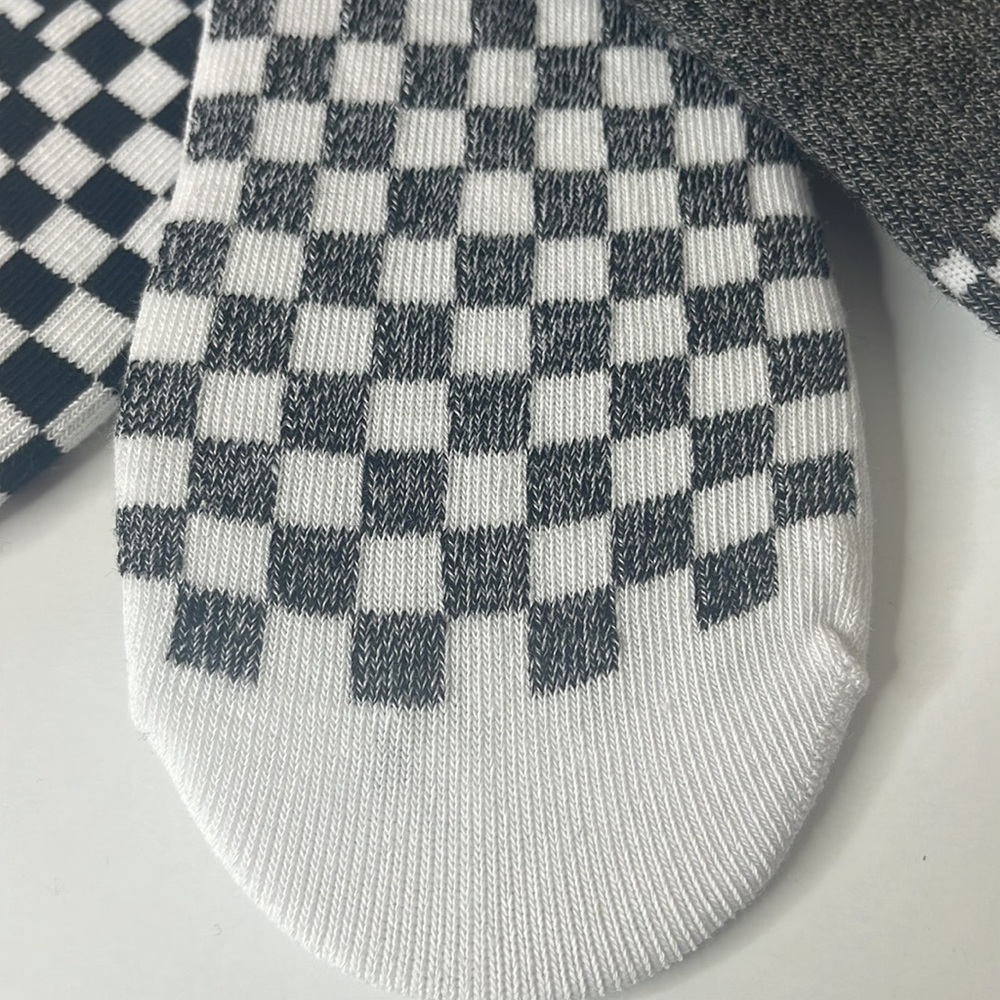 Vans 3-pk No Show Socks. Black and White Checkerboard Size 6.5-10 - Picture 7 of 10